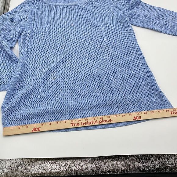 Blue 100% cotton Talbots sweater - Picture 6 of 9